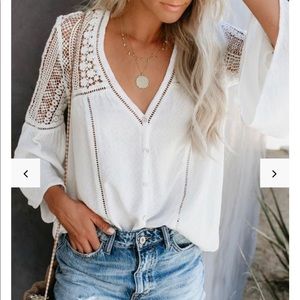 Breezy Bohemian Style Crochet Blouse